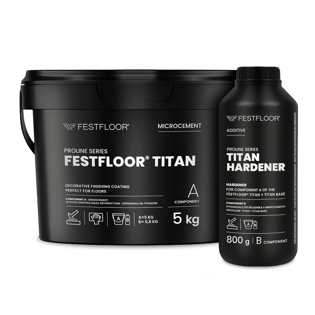 Zestaw mikrocementu na podłogę i płytki w łazience FESTFLOOR TITAN - 5m²